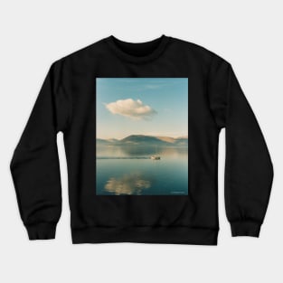 Boat and cloud at Gourock. Crewneck Sweatshirt